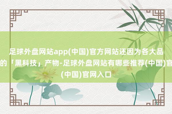 足球外盘网站app(中国)官方网站还因为各大品牌带来的「黑科技」产物-足球外盘网站有哪些推荐(中国)官网入口