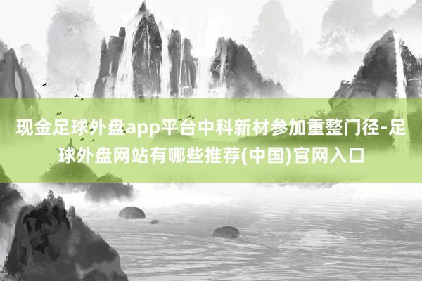 现金足球外盘app平台中科新材参加重整门径-足球外盘网站有哪些推荐(中国)官网入口