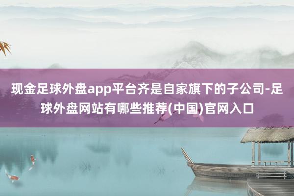 现金足球外盘app平台齐是自家旗下的子公司-足球外盘网站有哪些推荐(中国)官网入口