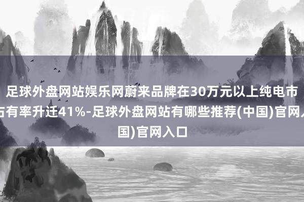 足球外盘网站娱乐网蔚来品牌在30万元以上纯电市集占有率升迁41%-足球外盘网站有哪些推荐(中国)官网入口