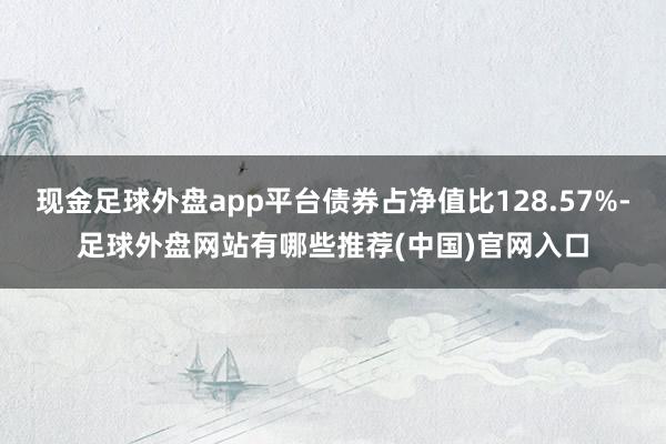 现金足球外盘app平台债券占净值比128.57%-足球外盘网站有哪些推荐(中国)官网入口